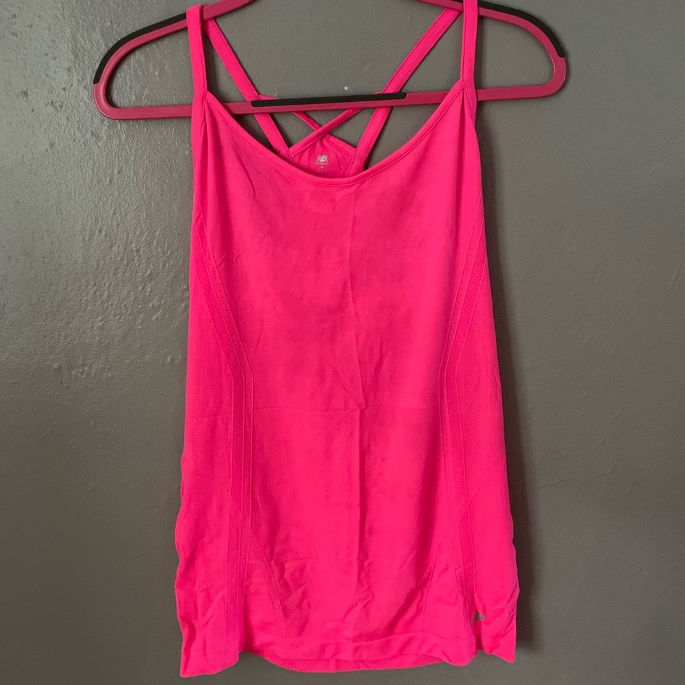 Hot Pink Strappy workout tank